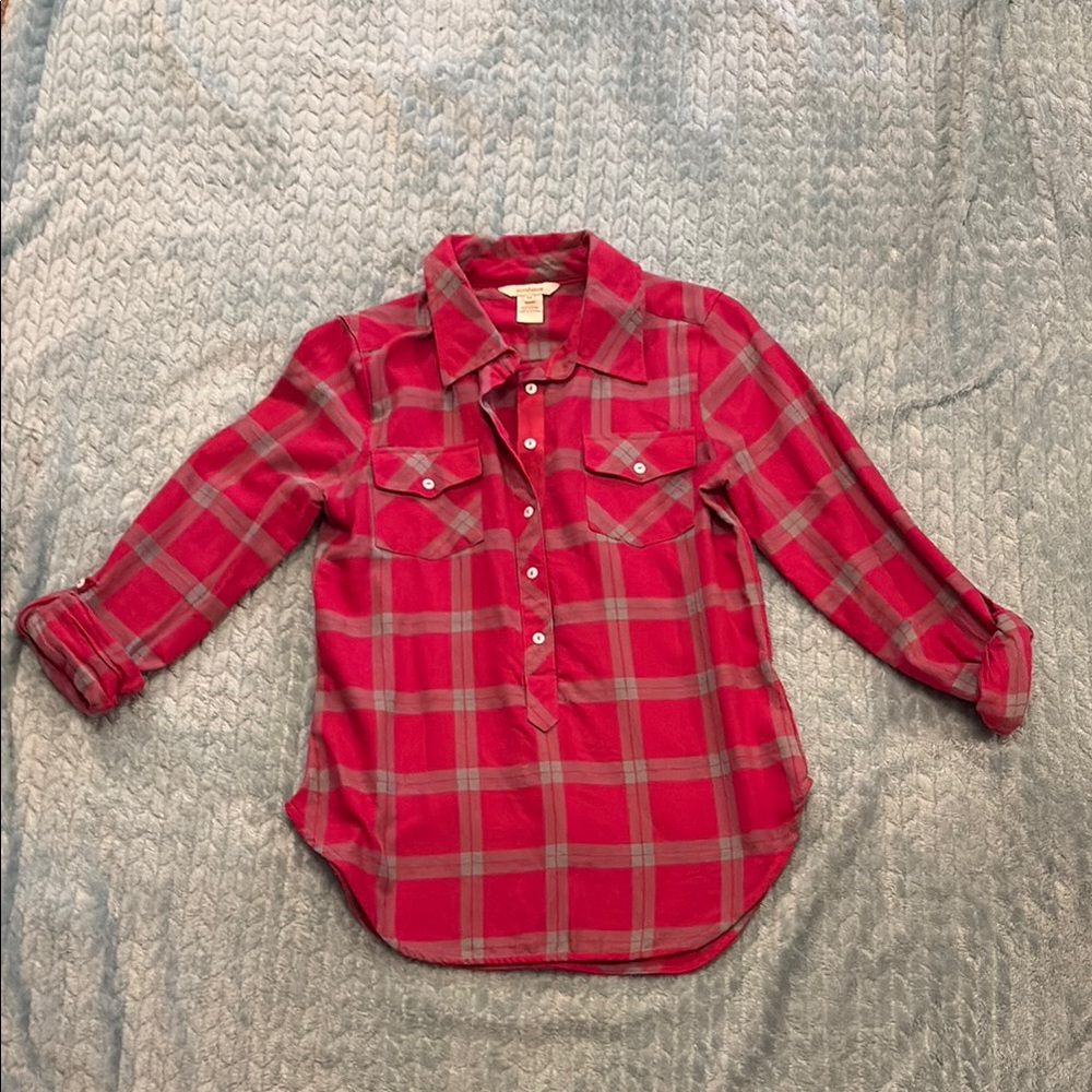 Sundance Plaid Flannel Button Down Shirt